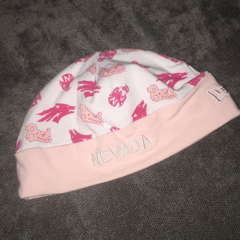 Nevada Wolf 🐺 Pack logo pink baby hat